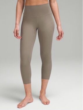lululemon athletica Ribbed High-Waist Leggings in Carbon Dust Color, 23”